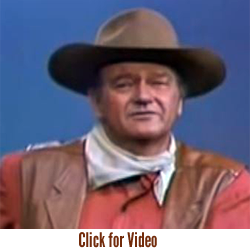 John Wayne Talks About Values